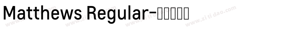 Matthews Regular字体转换